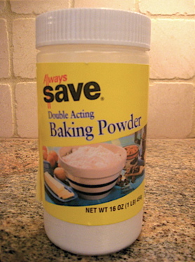 Baking Powder. I buy the cheap kind.