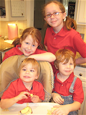 Red shirt Day. Don't they look cute!
