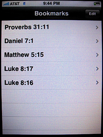 Iphone Bible bookmark